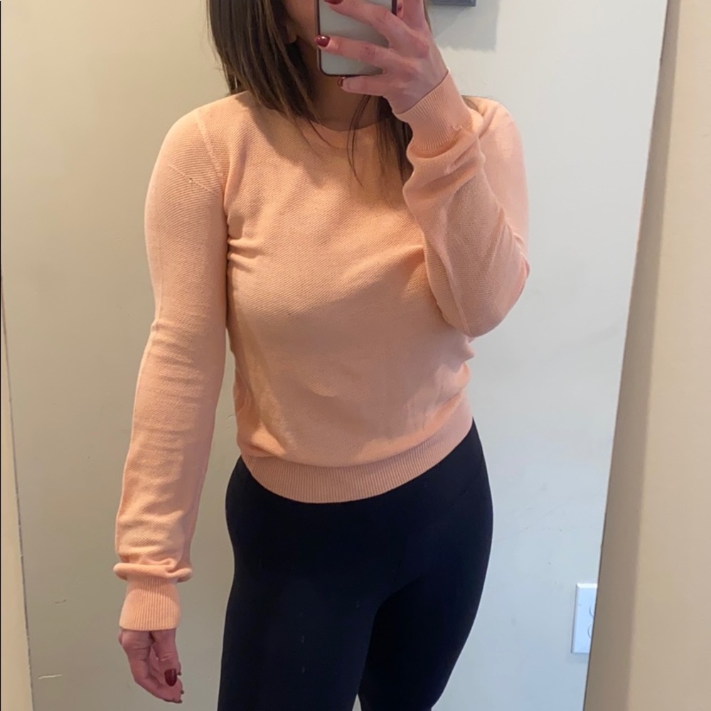T Alexander Wang Orange Thermal Sweater Size S